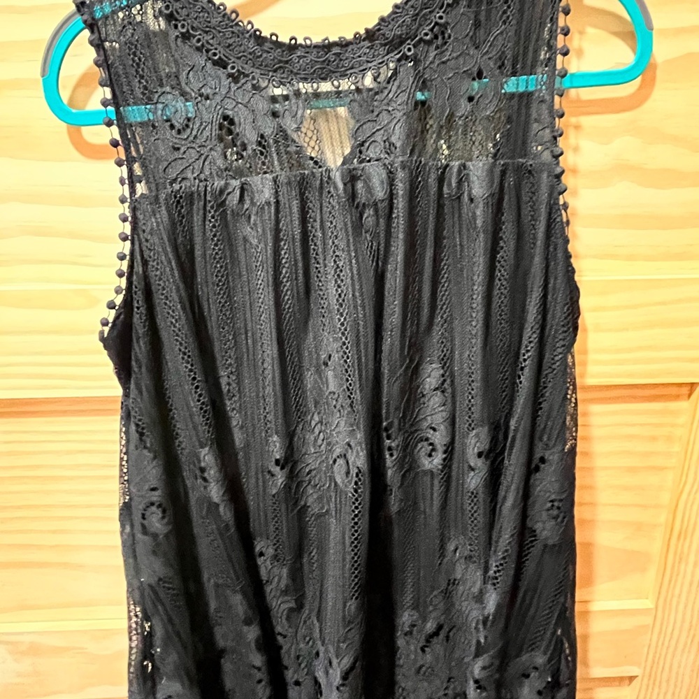 Xhilaration Black Lace Tank Top
